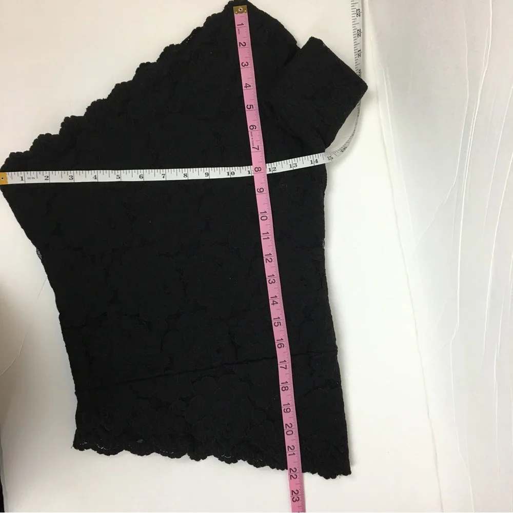 Intimately Free People Black Lace One Shoulder Party Top Size SP